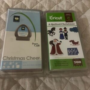 Cricut Christmas Cheer and Quilted Christmas Cartridges New and Sealed